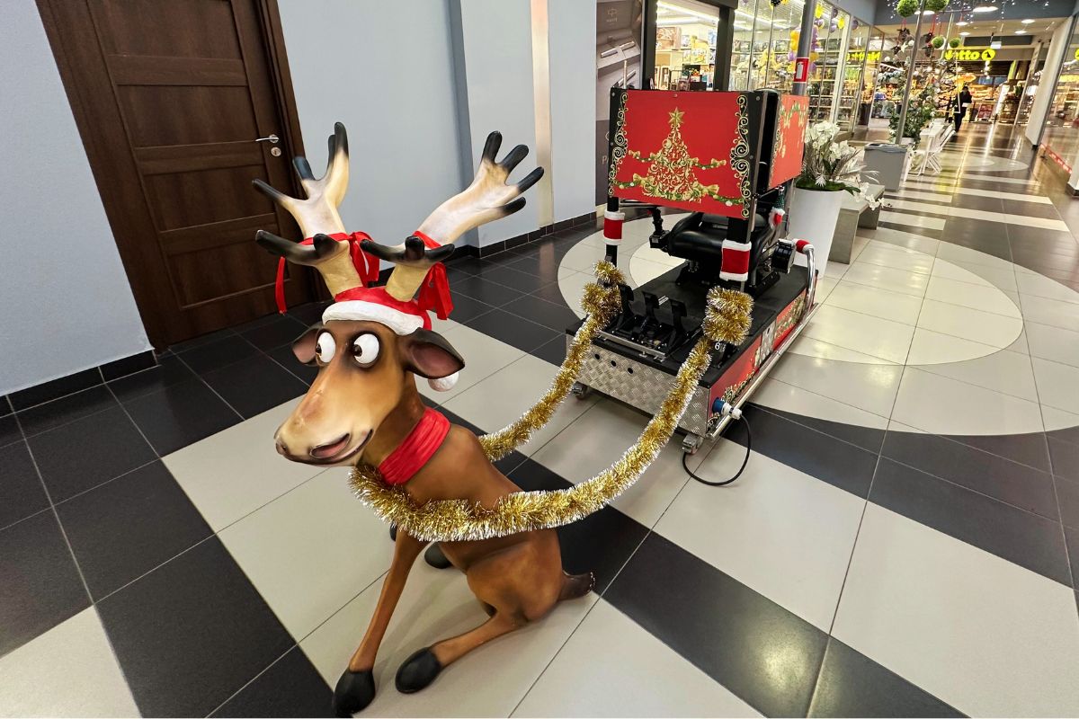 sanie mikołaja na event świąteczny